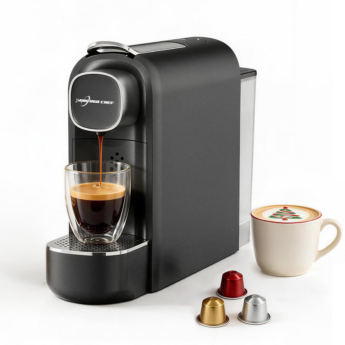 Black Single Serve Espresso Coffee Machine with Removable Tank K2575