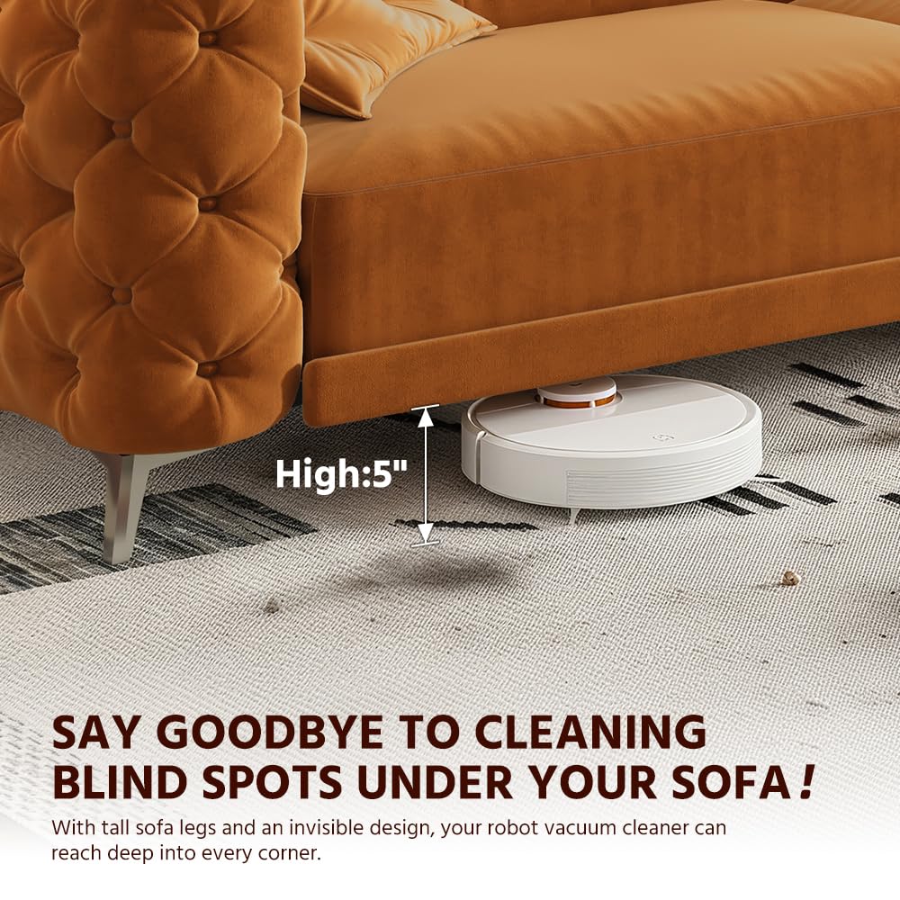 King Velvet Pull Out Sleeper Sofa with Ottoman E78438