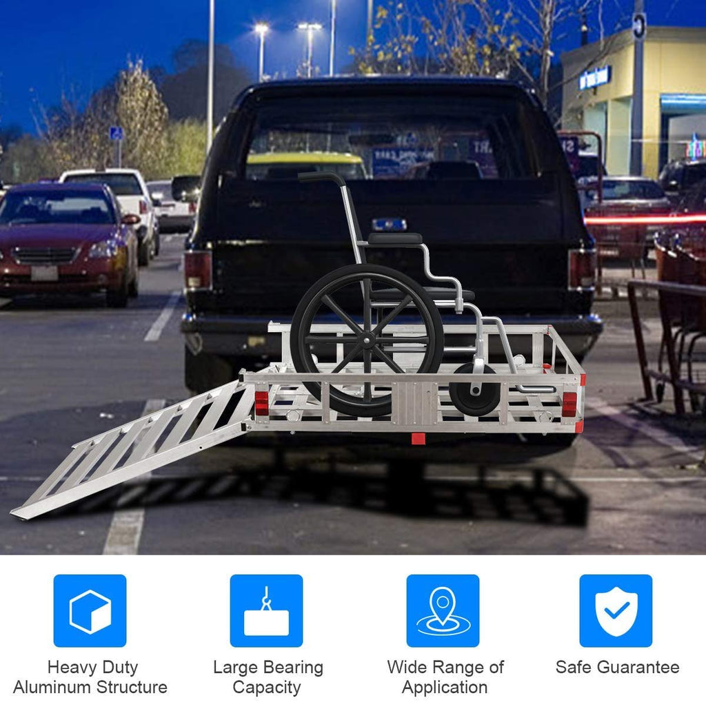 Aluminum Hitch Cargo Carrier with Ramp X756368
