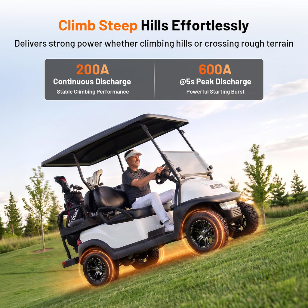 36V 100Ah LiFePO4 Golf Cart Battery with 200A BMS T430