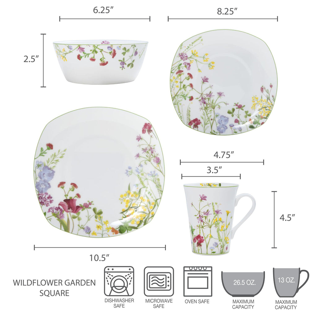16-Piece Bone China Dinnerware Set Service for 4 Y791029