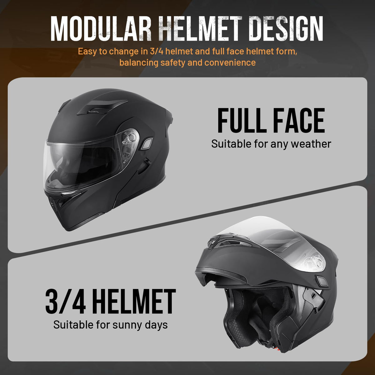 Full Face Modular Motorcycle Helmet G33080
