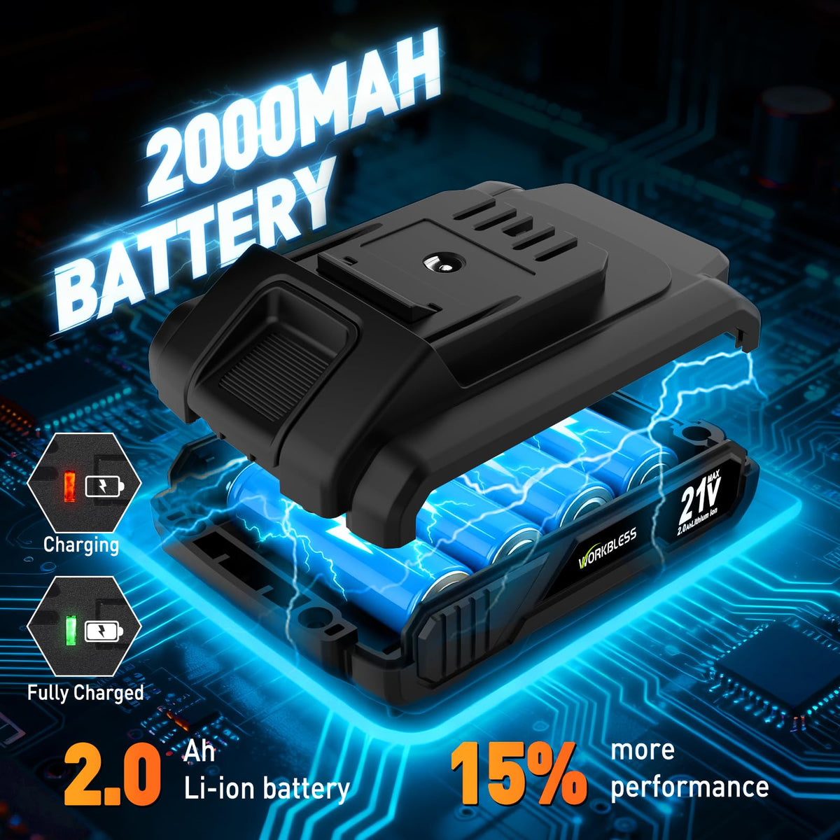 Cordless Drill, 20+1 Torque, 2 Speed, 3/8" Electric Screwdriver with 28pcs Drill Bits Set V572779