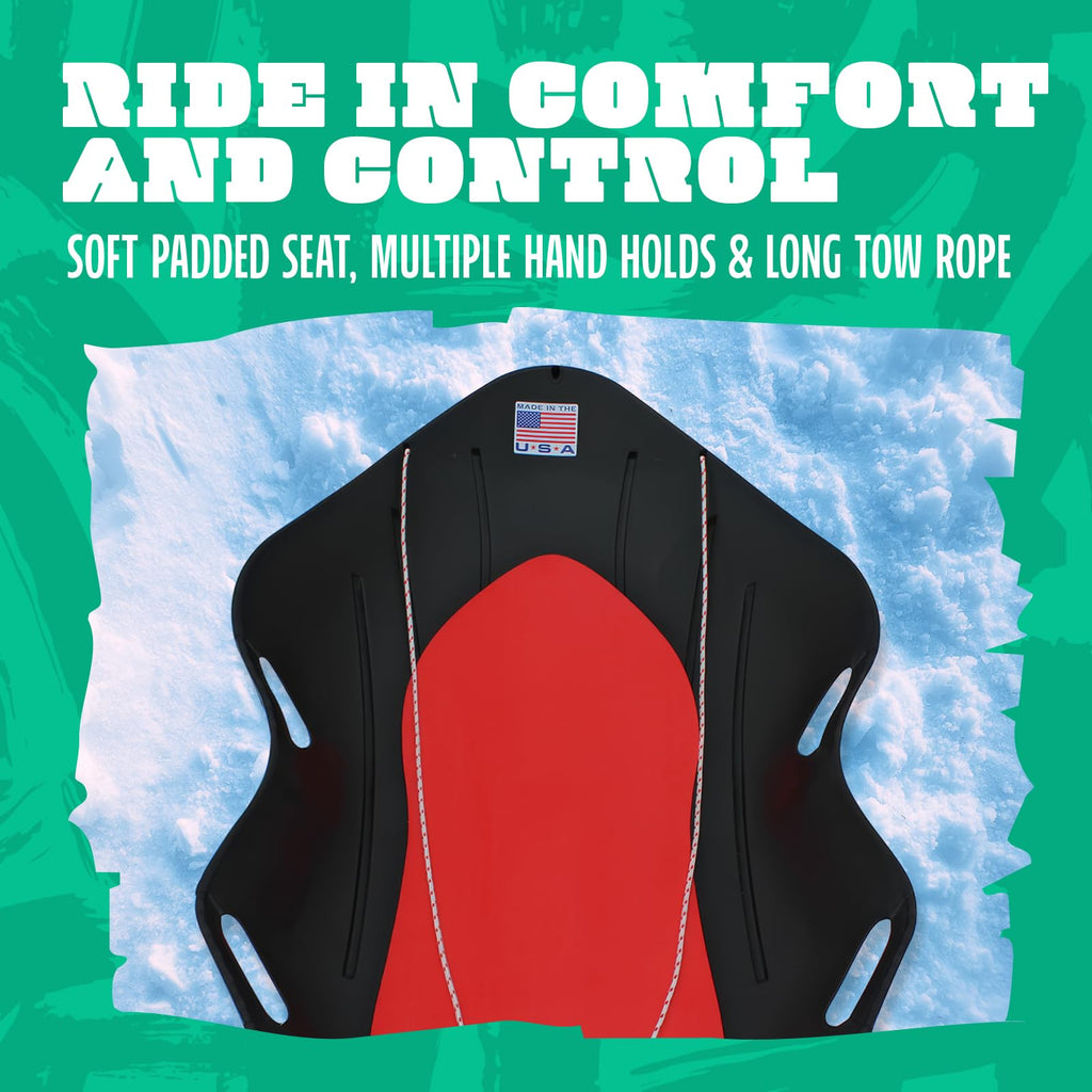 48" 2-Person Plastic Sled with Cushioned Pad T50384