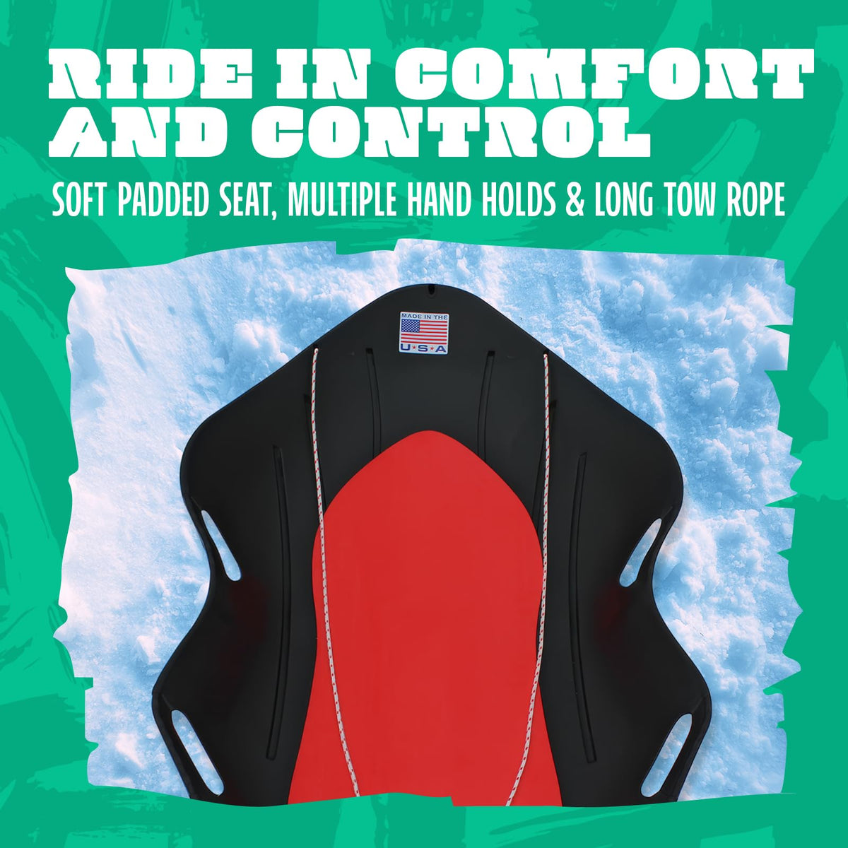48" 2-Person Plastic Sled with Cushioned Pad T50384