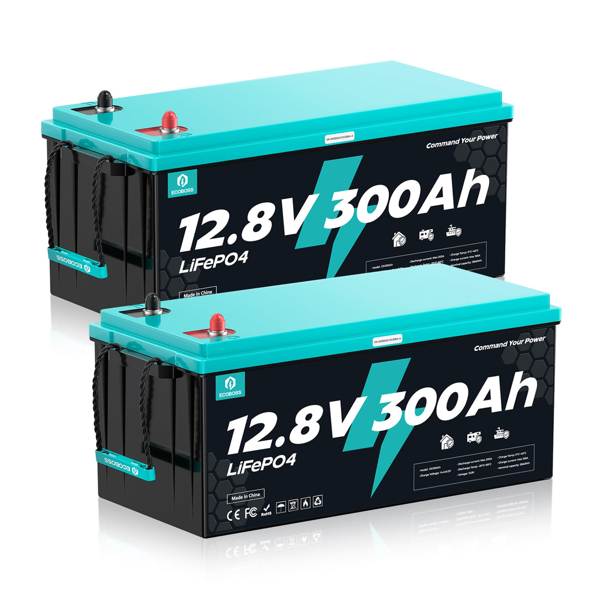 12V 300Ah LiFePO4 Deep Cycle Lithium Battery X177720