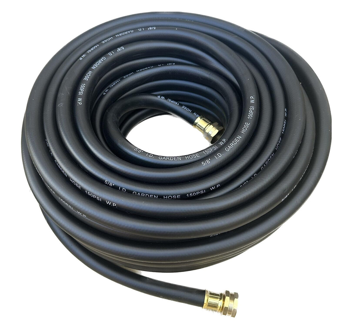 100 ft x 5/8" Black Rubber Garden Hose Q868