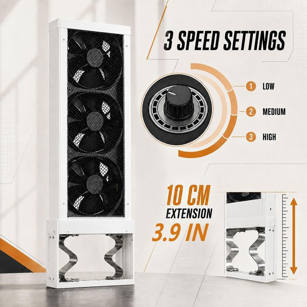 White 3-Speed Reversible Window Fan H8218
