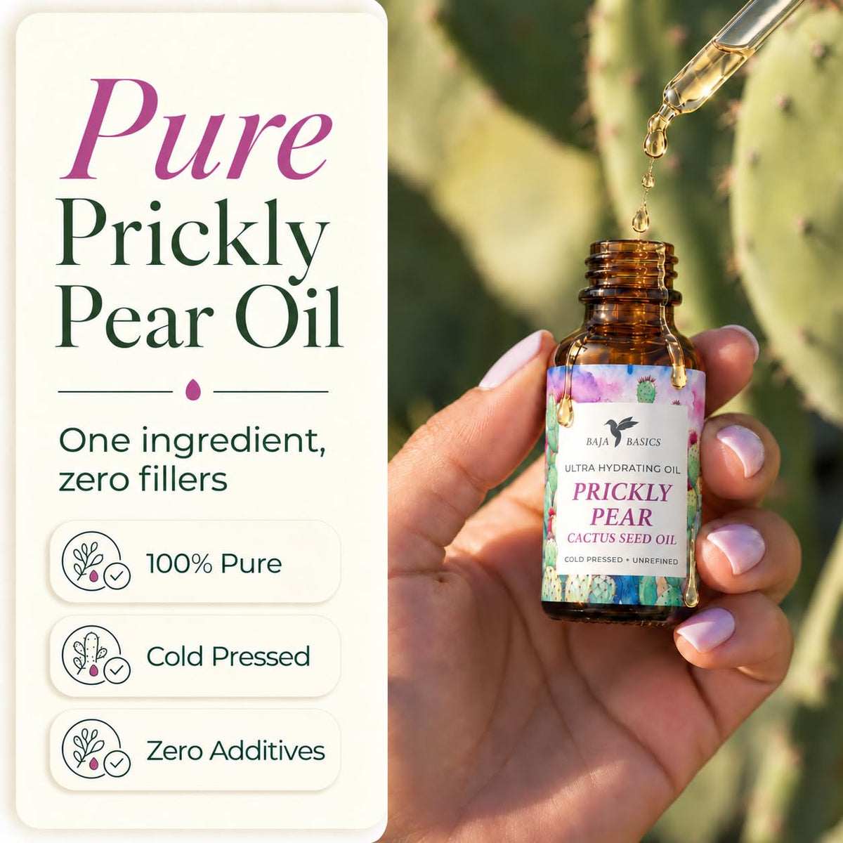 Organic Cold-Pressed Prickly Pear Seed Oil 1 oz P892056