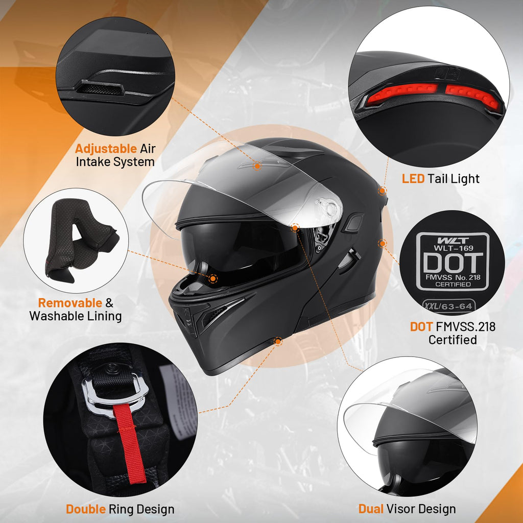 Full Face Modular Motorcycle Helmet G33080