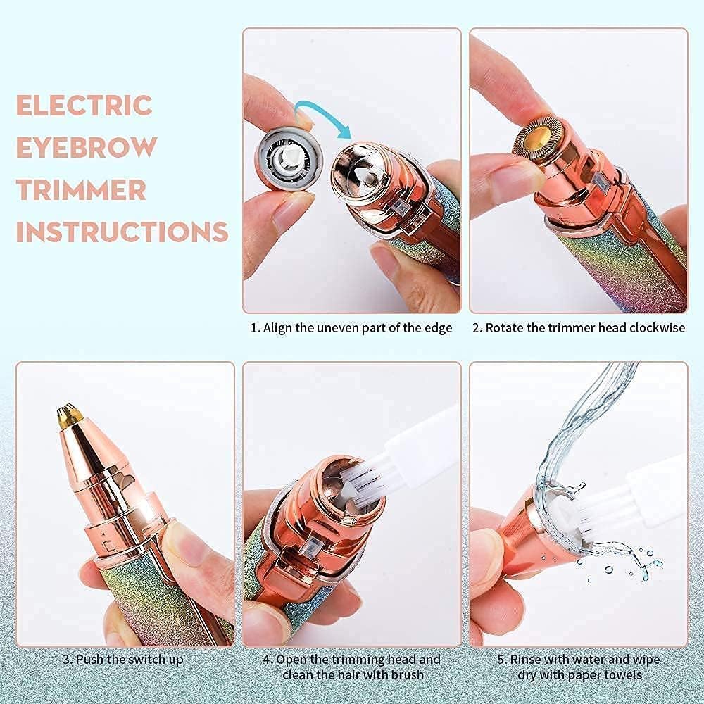 Portable Eyebrow Trimmer Electric Trimmer with Light N897098