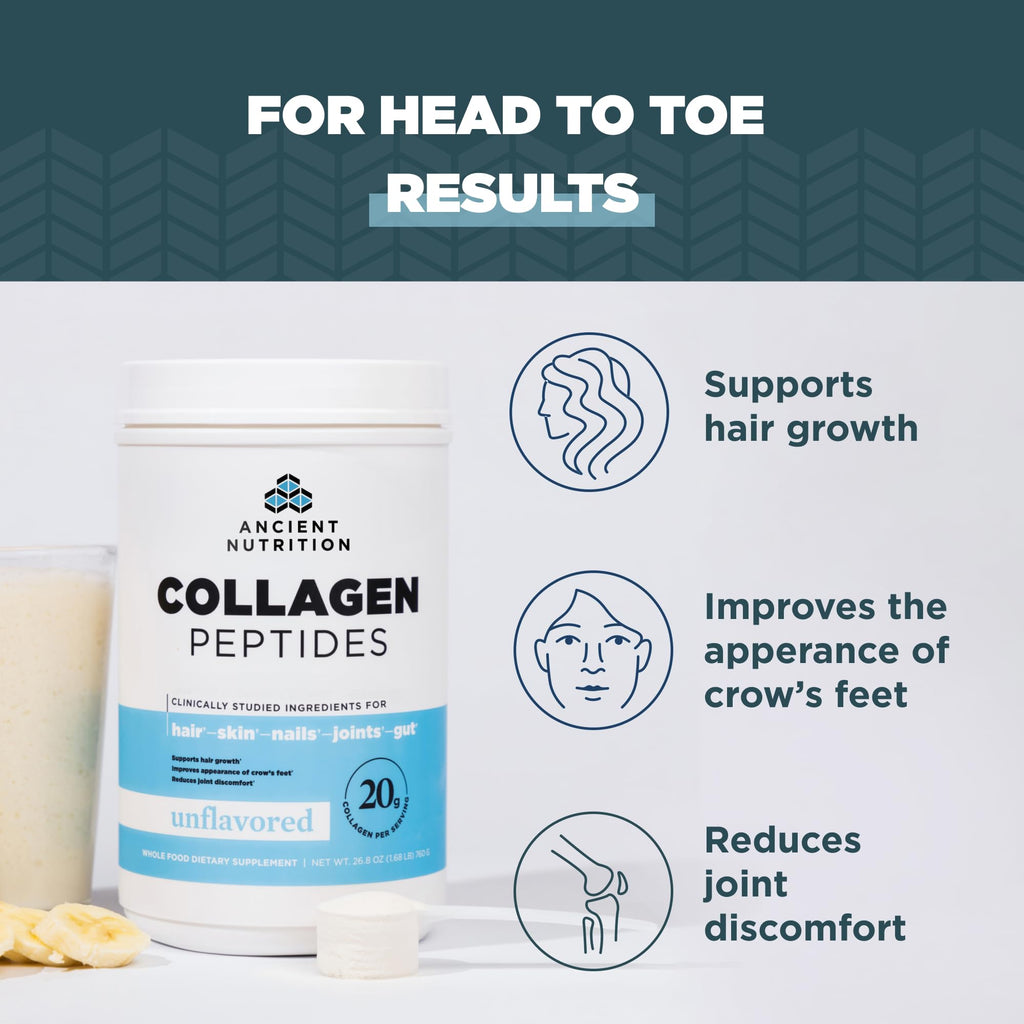 Hydrolyzed Collagen Peptides Powder, Unflavored O753