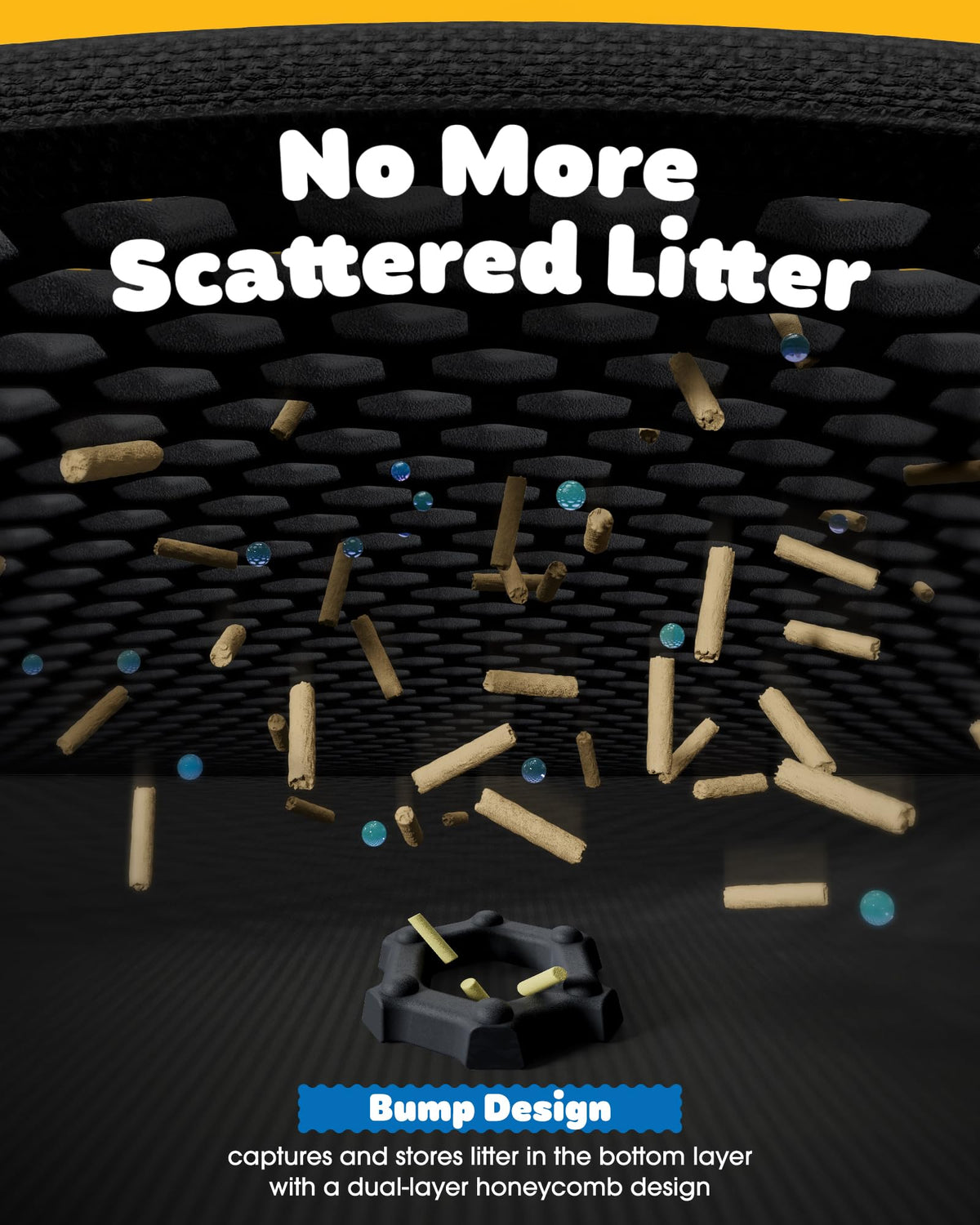Cat Litter Mat 30 x 24 in Waterproof Non-Slip Black X74410