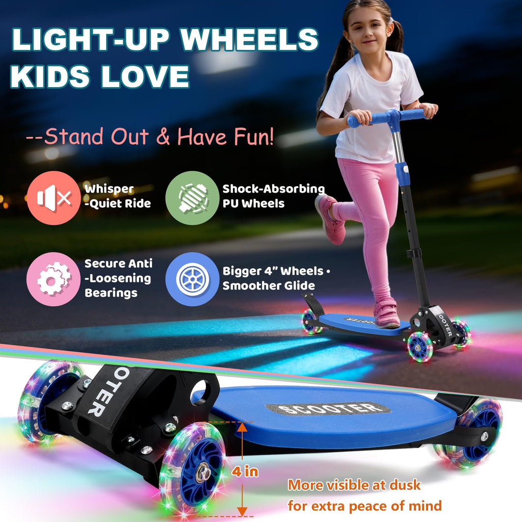 3 Wheel Kids Scooter with LED Light-Up Wheels V5186