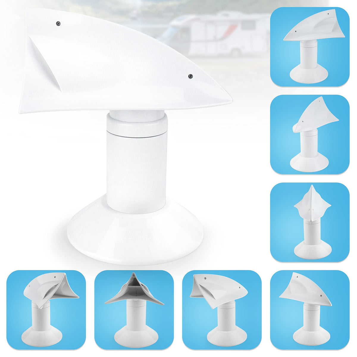 White 1 Pack RV Rotating Sewer Vent K5548