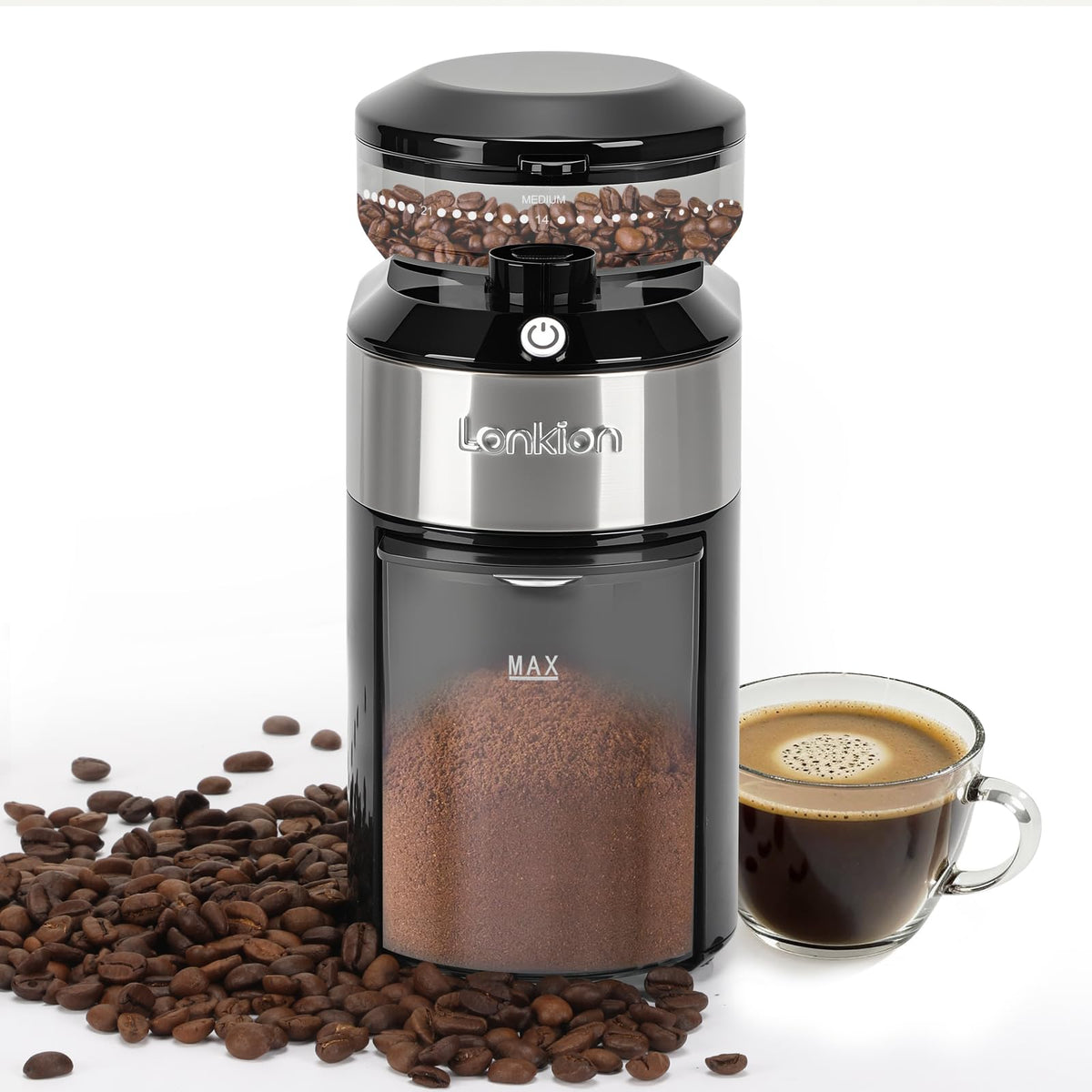Electric Burr Coffee Grinder with 28 Adjustable Grind Settings D22705