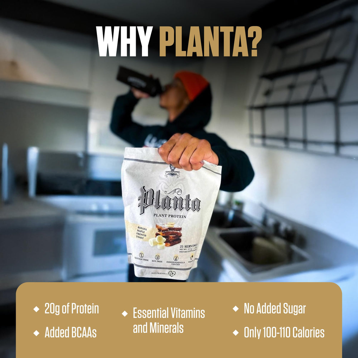 Plant Based Vegan Pea Protein Powder 20g Vanilla F300786