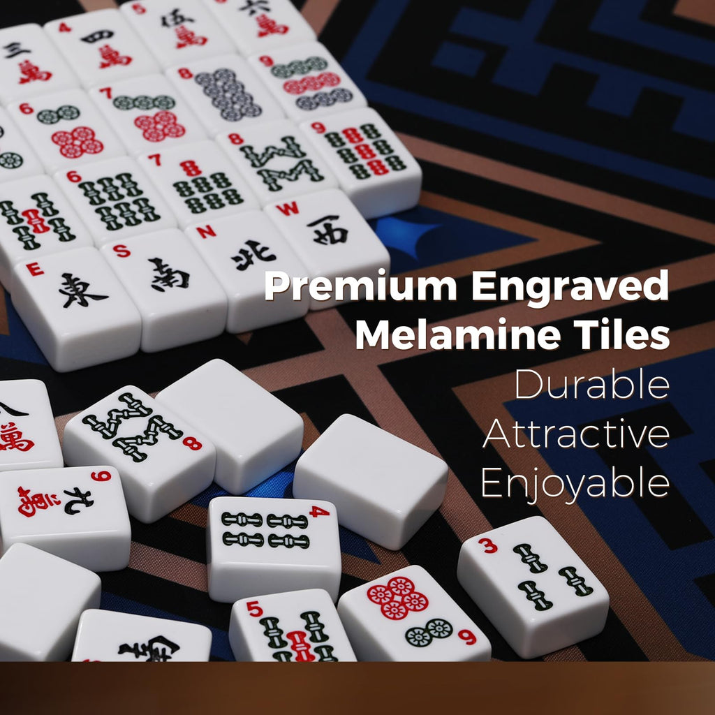 American Mahjong Set with 166 White Tiles and Racks Y275886