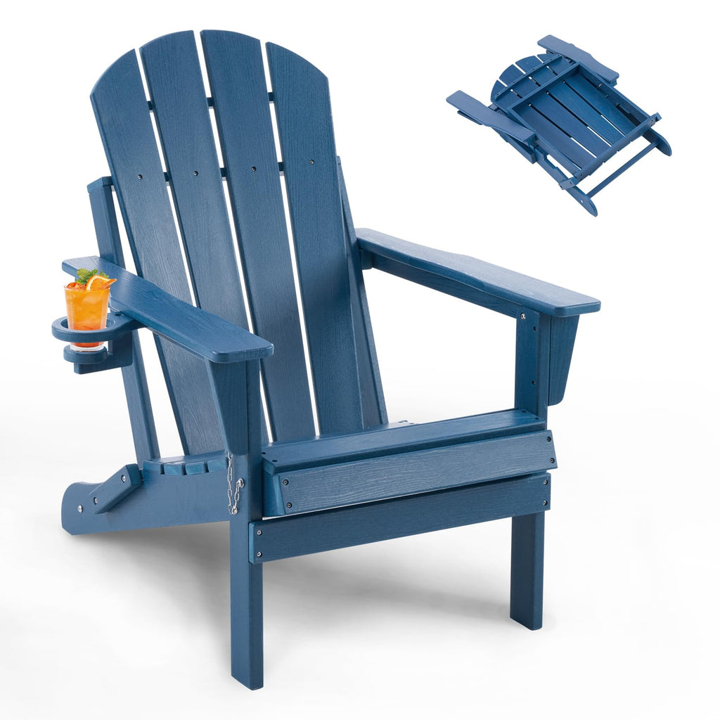 Folding Adirondack Chair with Cup Holders T958327