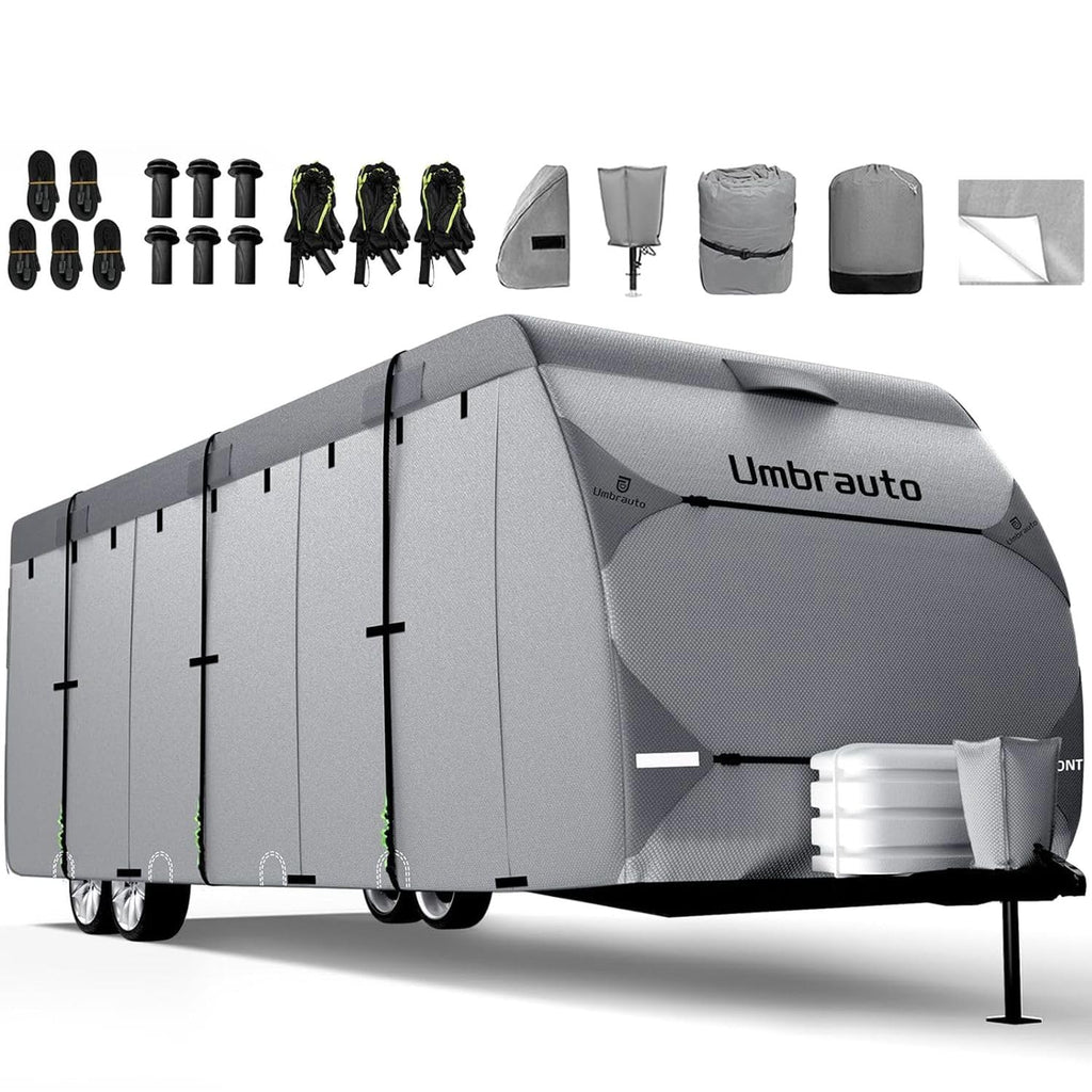 7 Layers Waterproof 14-16ft Travel Trailer RV Cover D3062