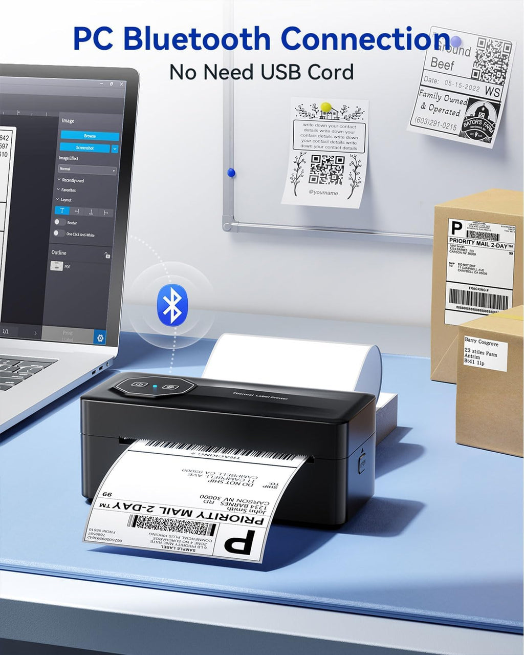 Bluetooth Thermal 4x6 Label Printer W281