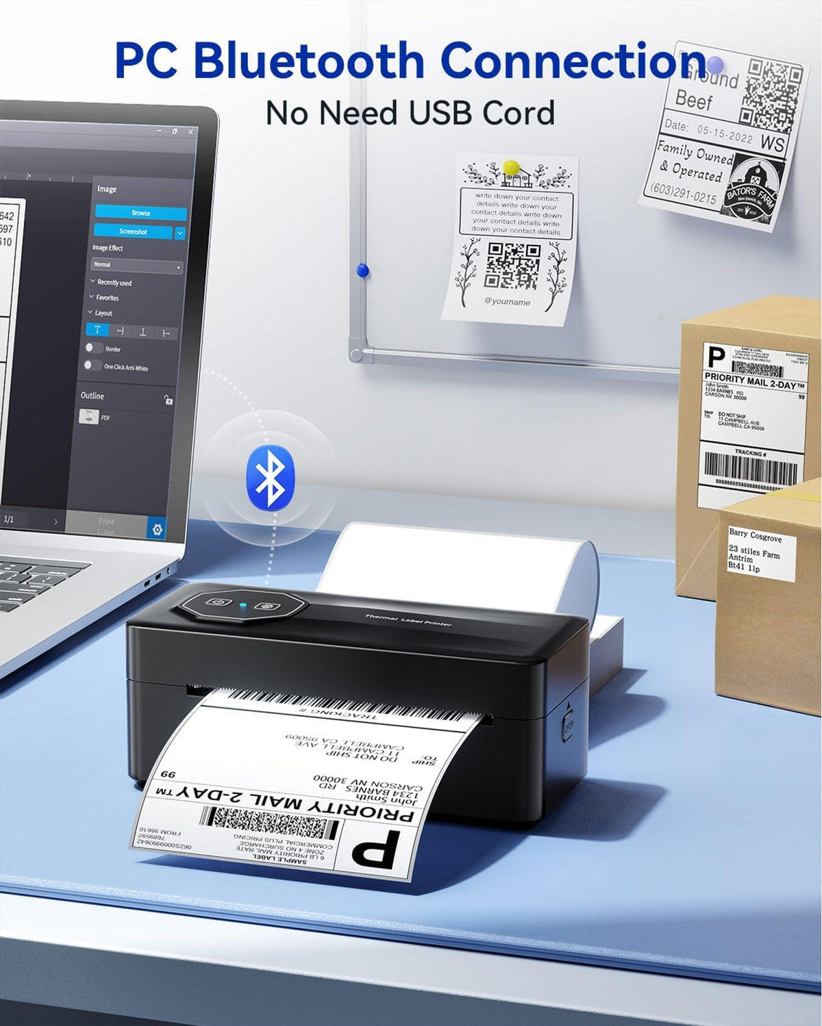 Bluetooth Thermal 4x6 Label Printer W281