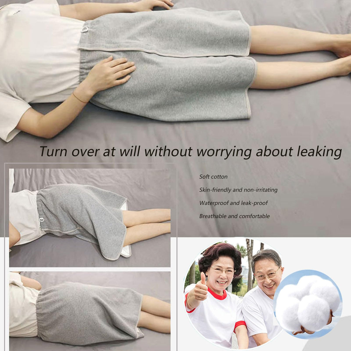 Adjustable Reusable Waterproof Diaper Skirt G79535