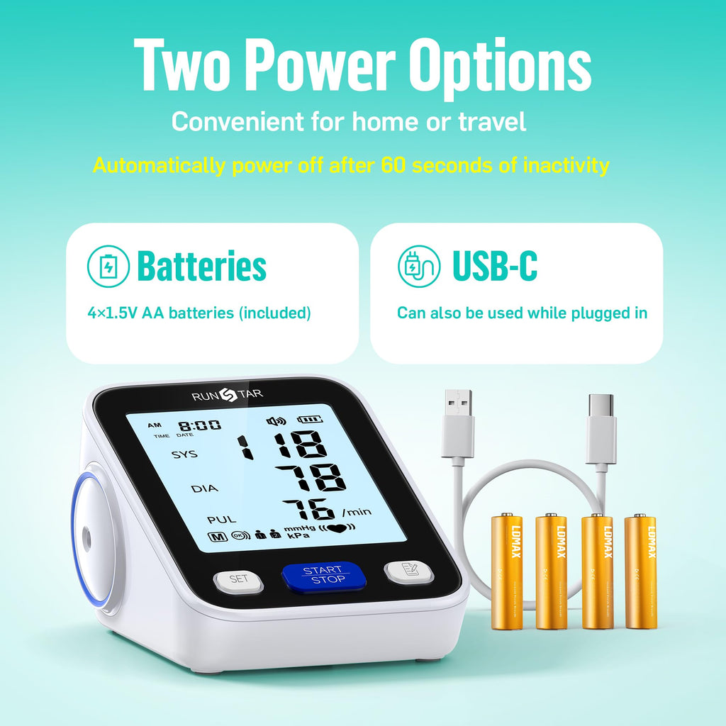 Upper Arm Blood Pressure Monitor with Wide Range Cuff A790