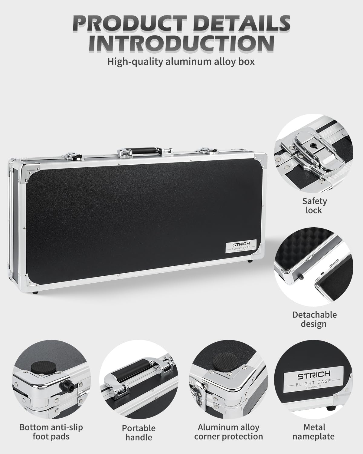 Guitar Pedal Case 27.5" x 11.8" x 4.3" Aluminum H235