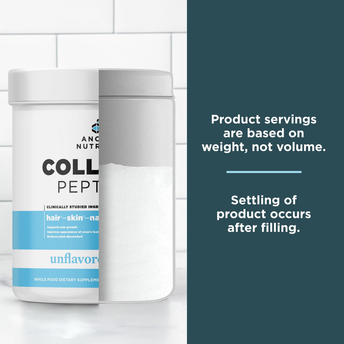 Hydrolyzed Collagen Peptides Powder, Unflavored O753