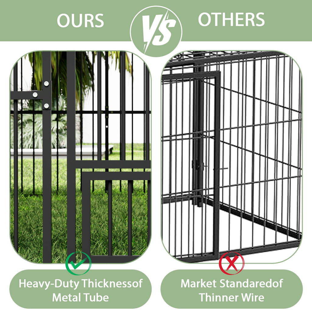 10x20x6.5 FT Heavy-Duty Metal Outdoor Dog Kennel M3830
