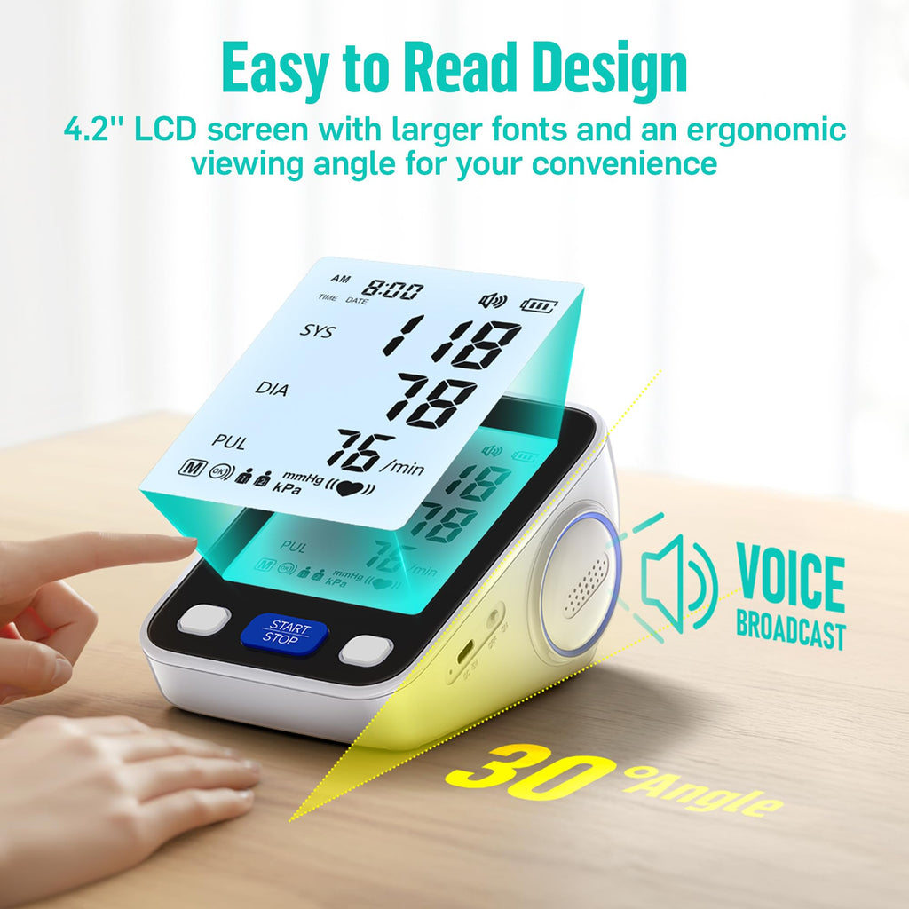 Upper Arm Blood Pressure Monitor with Wide Range Cuff A790