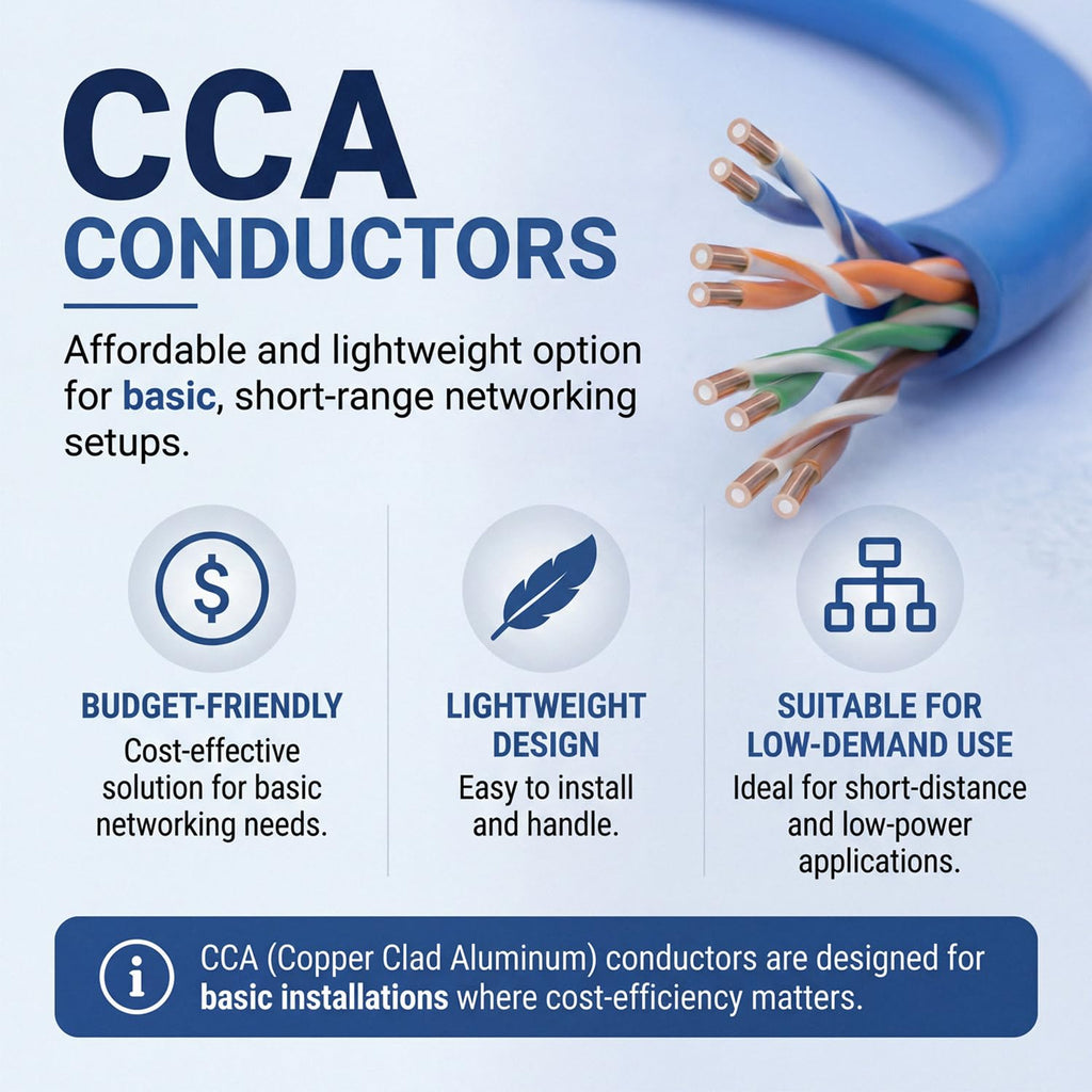 CAT6 Plenum Cable 1000FT 23AWG UTP 4Pair Solid 550MHz Ethernet Cable Blue D1618