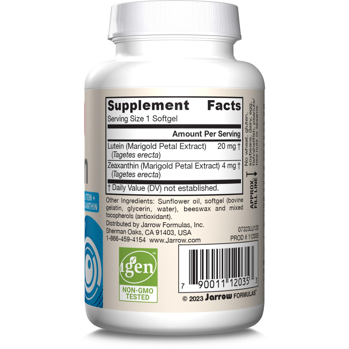 Lutein 20 mg with Zeaxanthin 120 Softgels H342