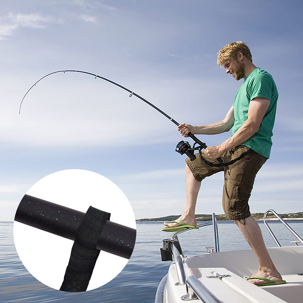 Kayaking Paddle Leash Tether 1 Pack Stretchable Coiled Lanyard Black P804339