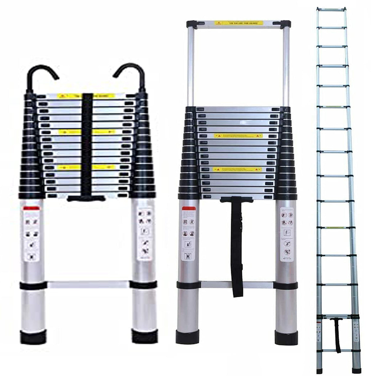20FT Aluminum Telescoping Ladder 330 lbs Capacity F3465