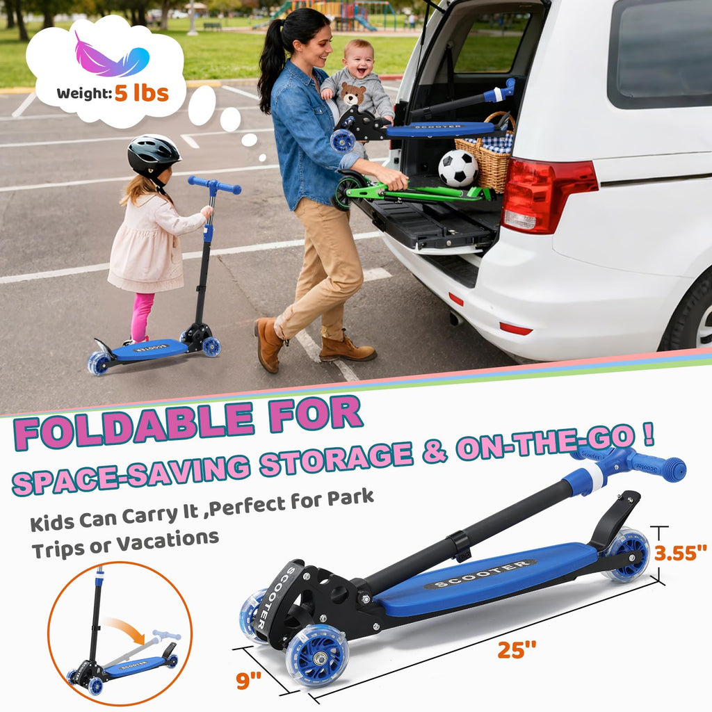 3 Wheel Kids Scooter with LED Light-Up Wheels V5186