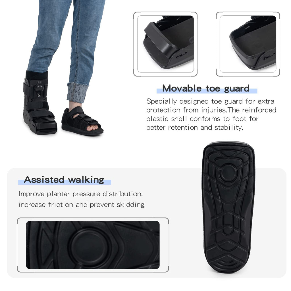 Black Medium Inflatable Walking Boot B150869
