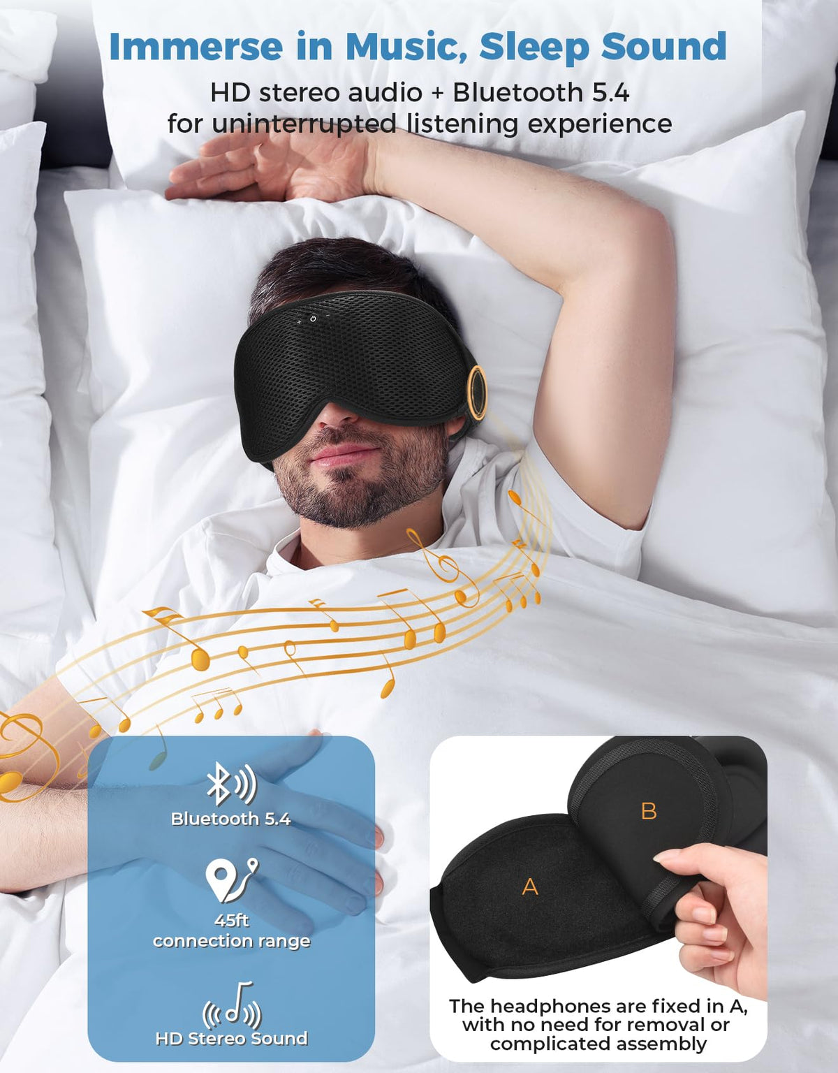 Bluetooth Sleep Mask with Headphones M52265