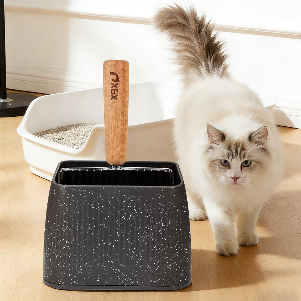 Heavy Duty Stainless Steel Cat Litter Scoop with Holder L4376