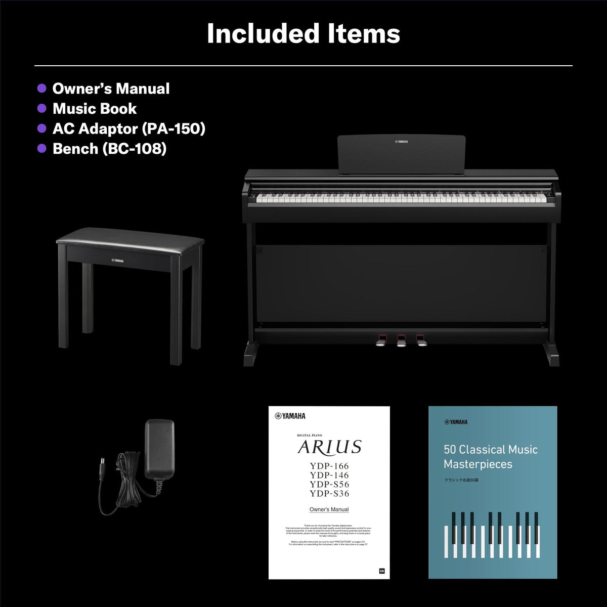 88-Key Weighted Digital Piano Keyboard with Bench J921150