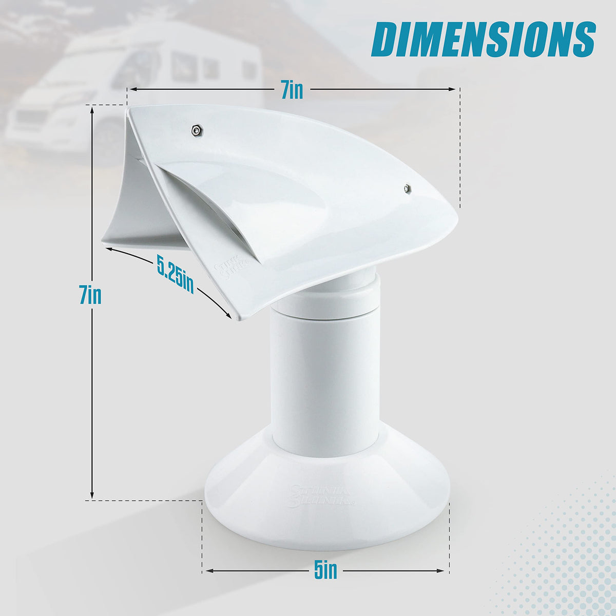 White 1 Pack RV Rotating Sewer Vent K5548