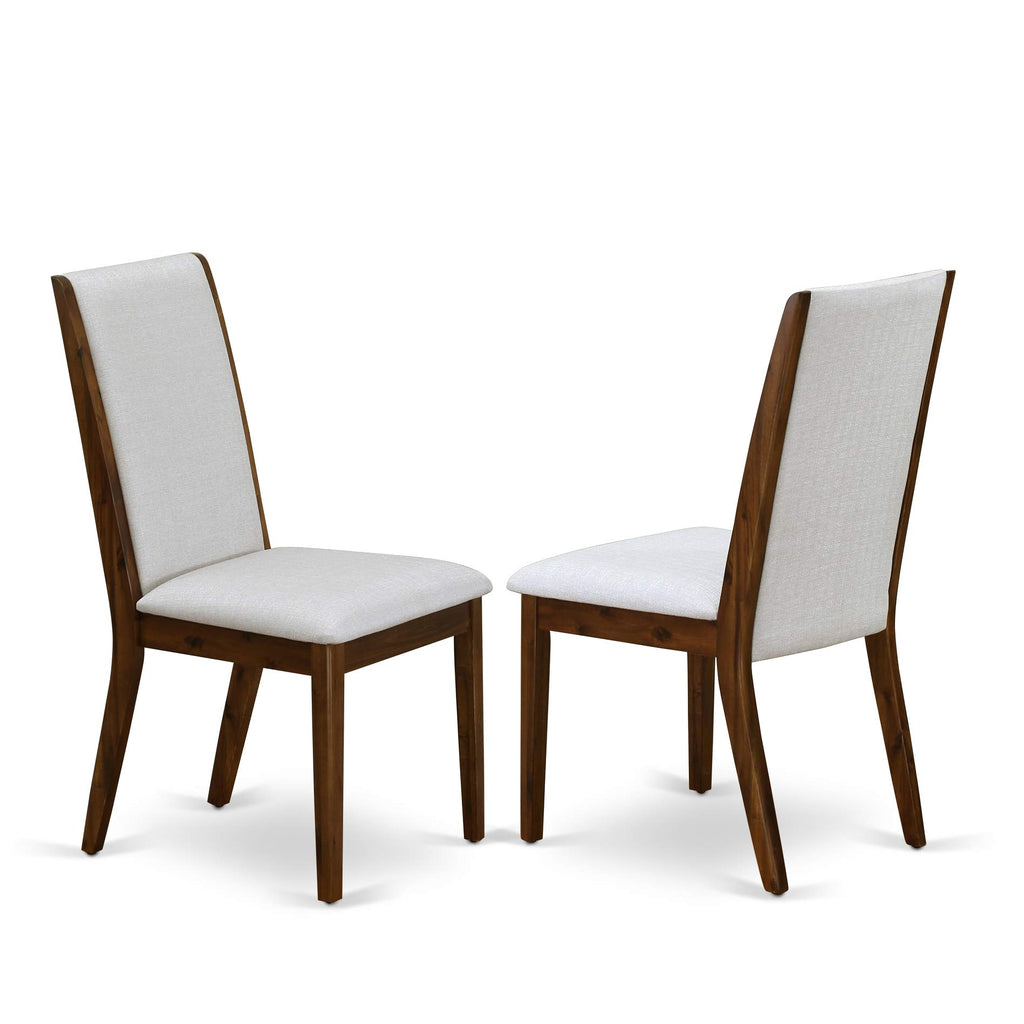9 Piece Walnut Dining Room Set with 8 Grey Linen Chairs H804
