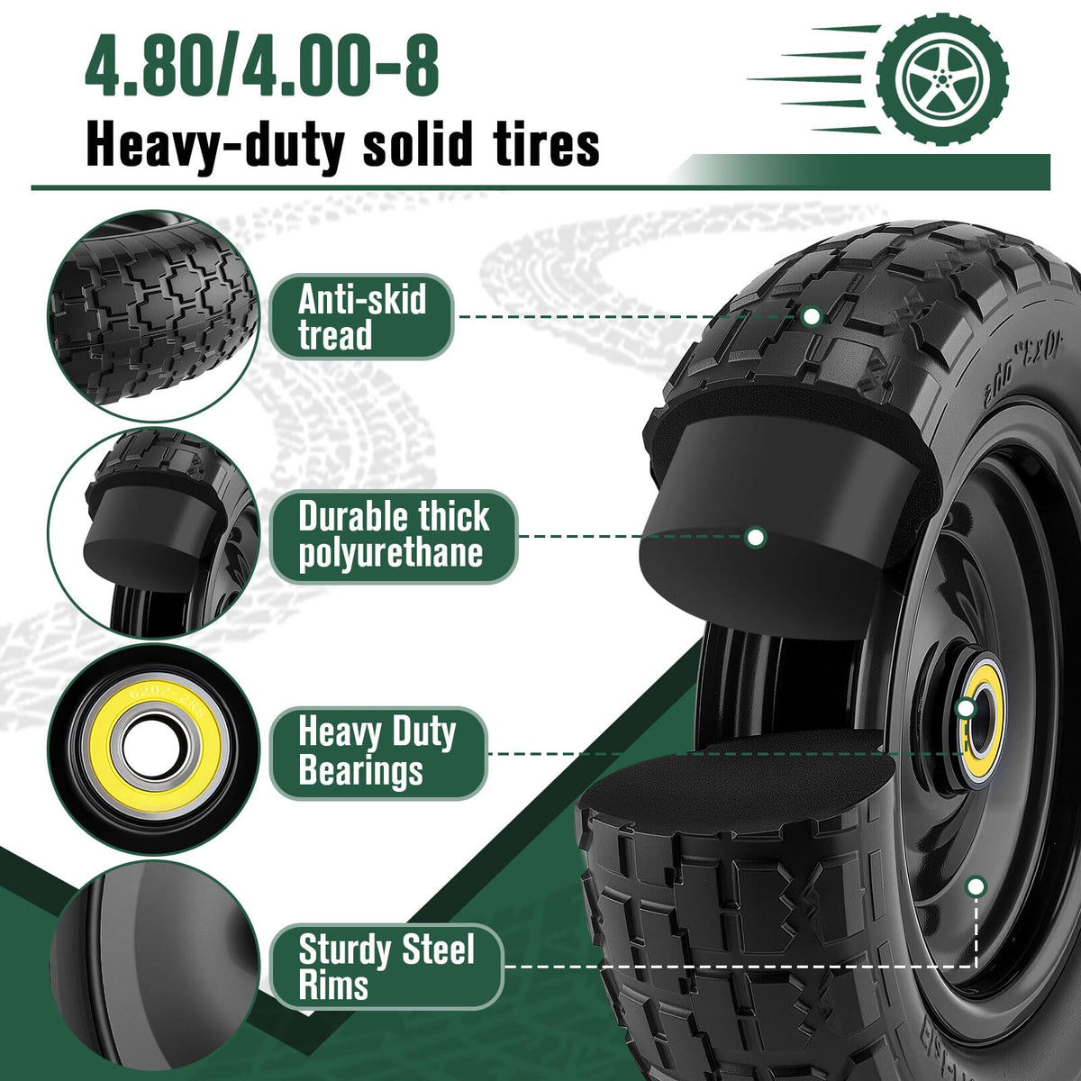 4.80/4.00-8 Wheelbarrow Tire F5325