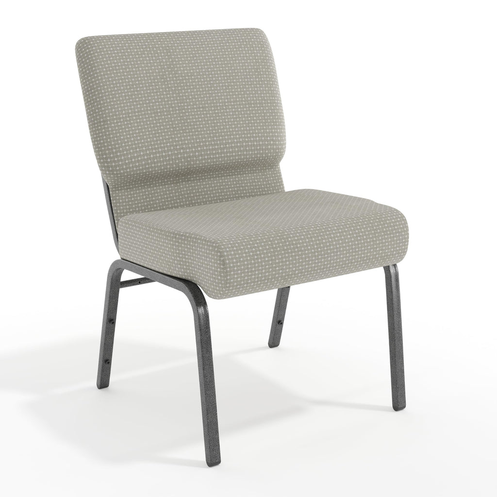 Gray Dot Fabric Stacking Church Chair Y190