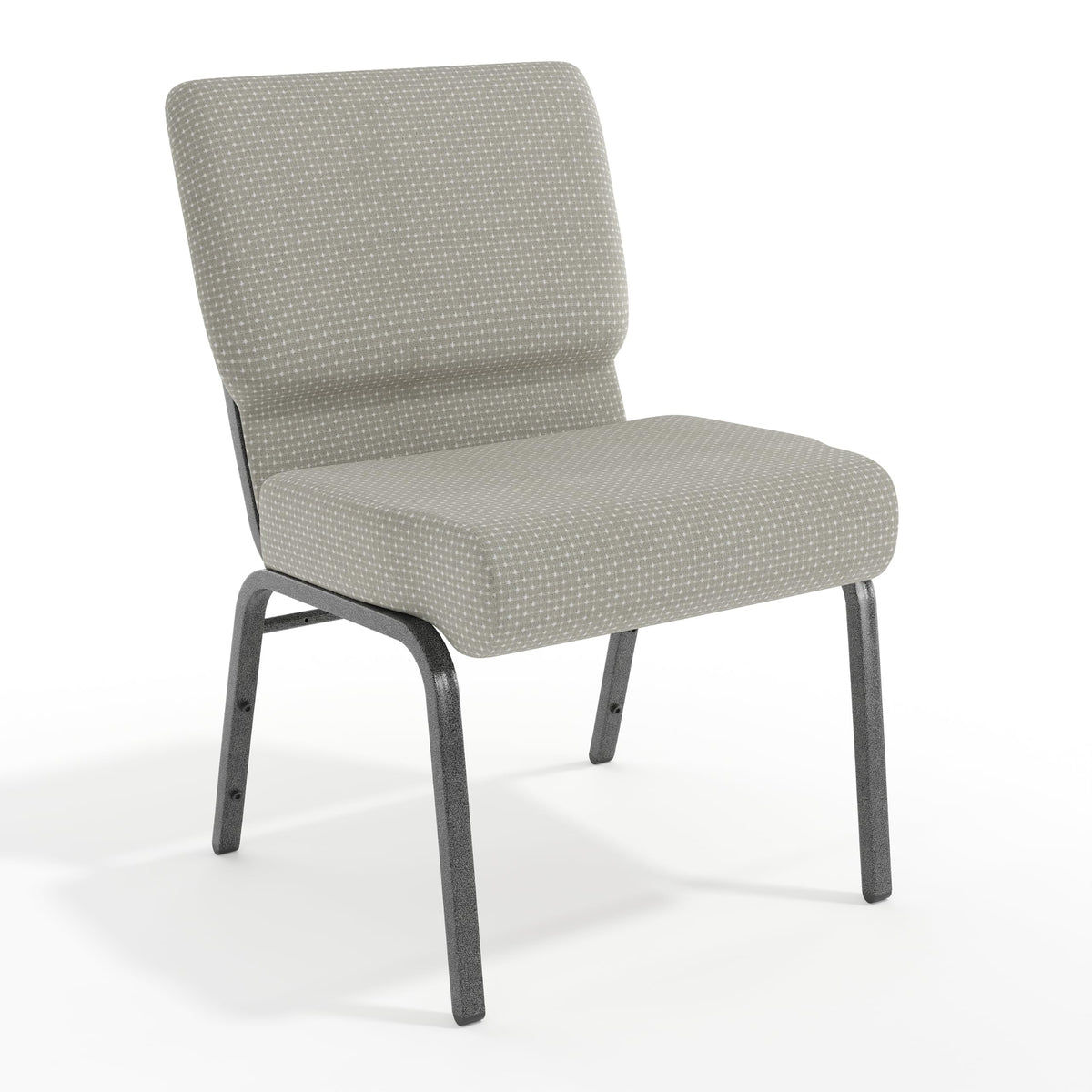 Gray Dot Fabric Stacking Church Chair Y190