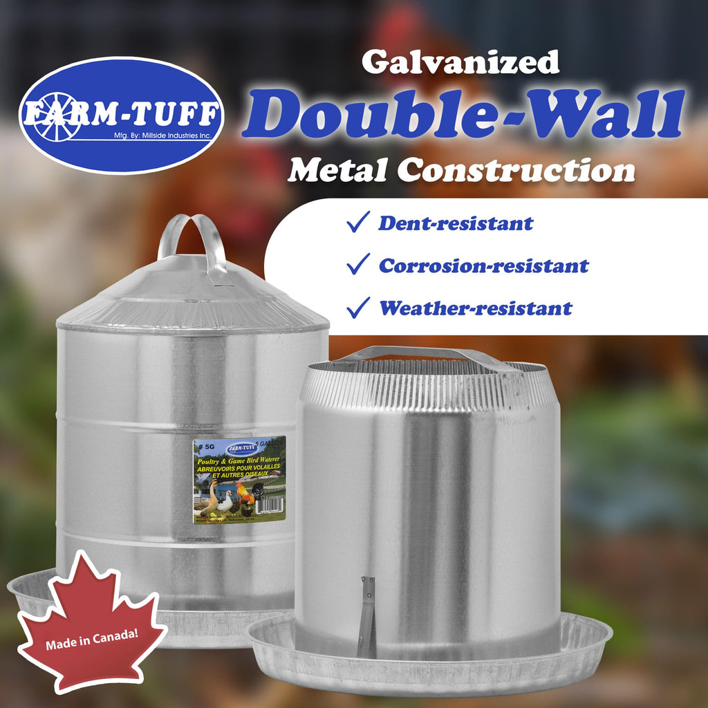 Galvanized 5 Gallon Poultry Waterer S504090