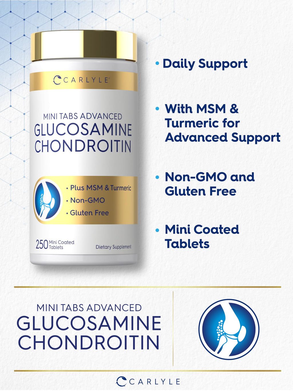 Glucosamine Chondroitin MSM 250 Mini Tablets O61298