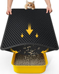 Cat Litter Mat 30 x 24 in Waterproof Non-Slip Black X74410