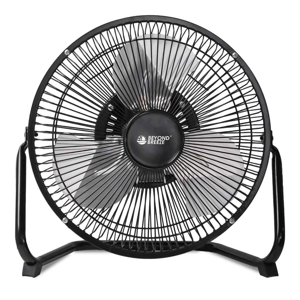 9 Inch Black Metal Floor Fan L9021